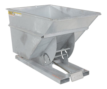 1 CuYd 70 Degree Heavy Duty Self Dumping Hopper w/ Bumper Release - Galvanized